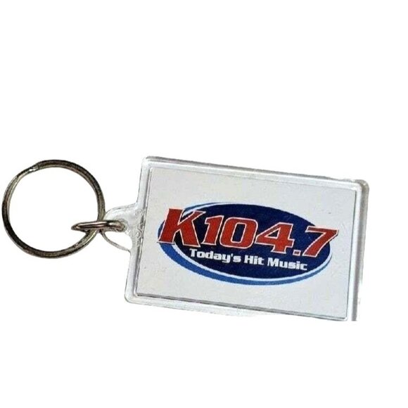 K104.7 Kfest Radio Station Keychain Double-Sided Design 3"x1.5" A304 - Picture 5 of 6